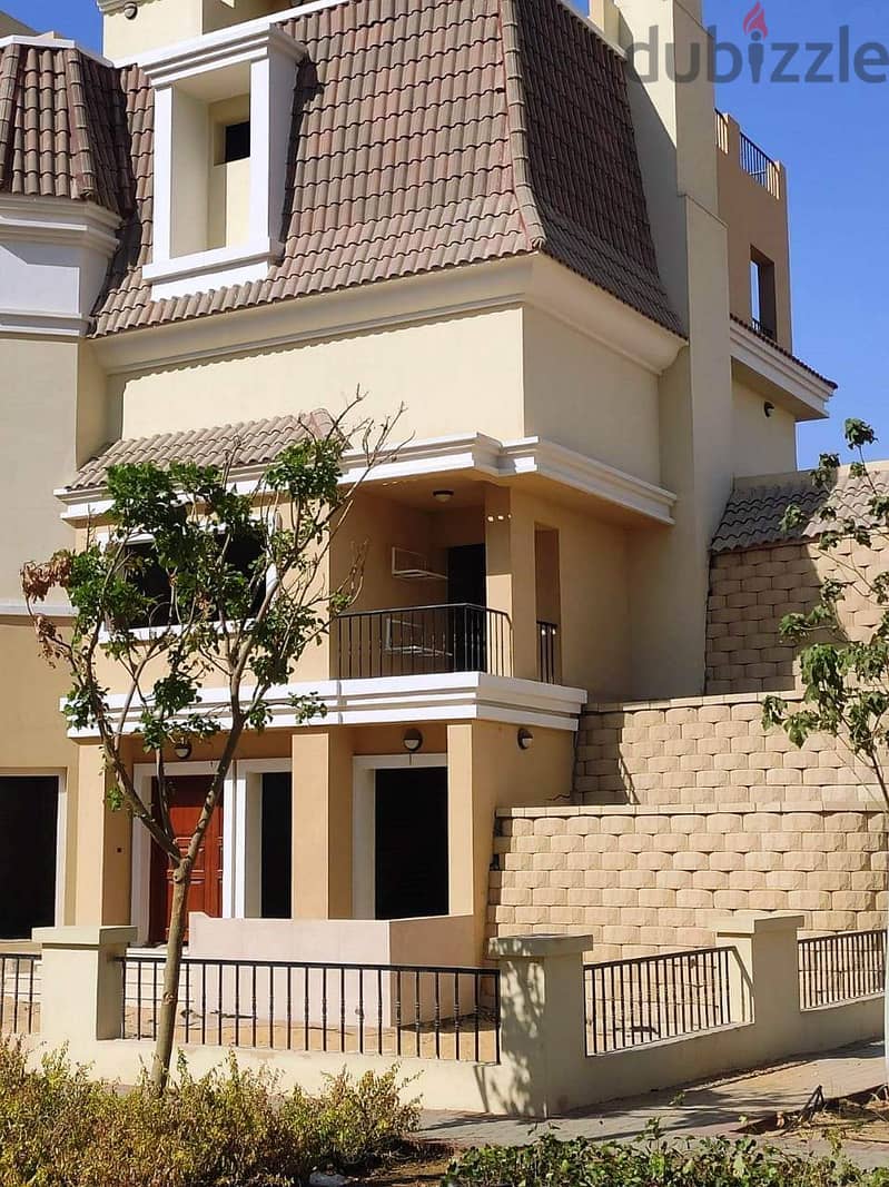 S Villa at the price of an apartment of 212 m + garden of 50 m for sale in Sarai Compound, New Cairo, Sur in Sur, Madinaty 15