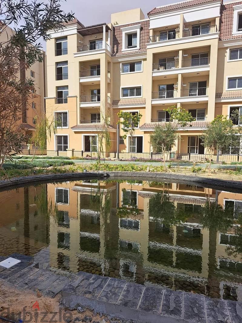 A very special studio, an excellent opportunity for investment or residence, 50 sqm, with a 21 sqm garden, for sale in Sarai Compound, Sur, Madinaty W 3
