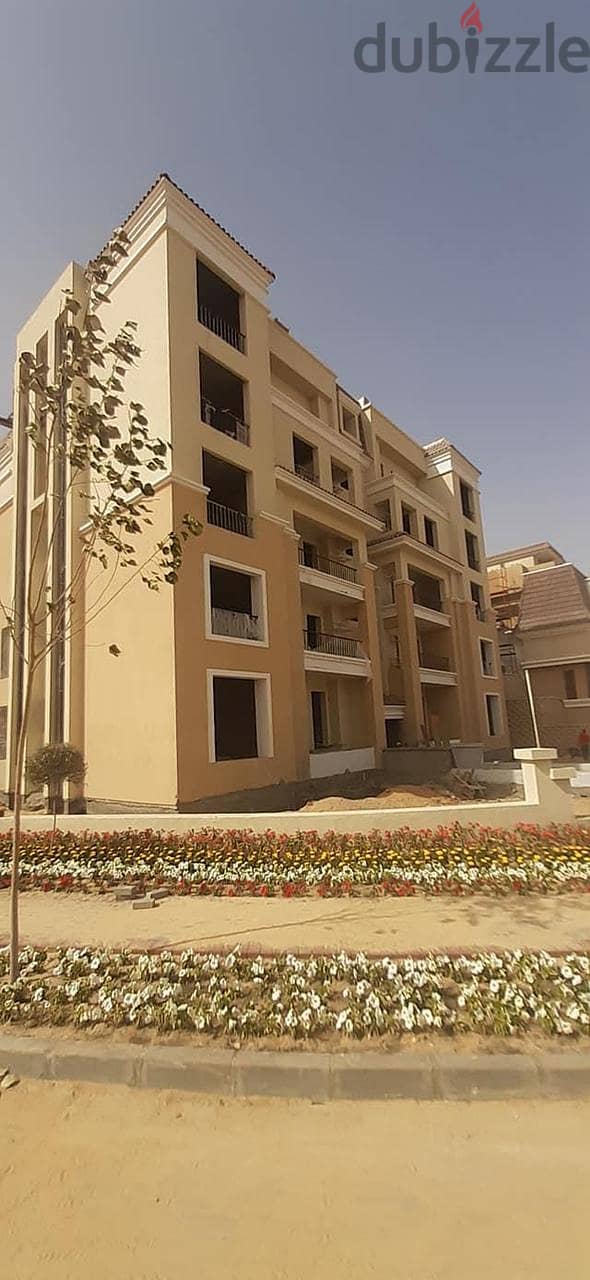 A very special studio, an excellent opportunity for investment or residence, 50 sqm, with a 21 sqm garden, for sale in Sarai Compound, Sur, Madinaty W 26