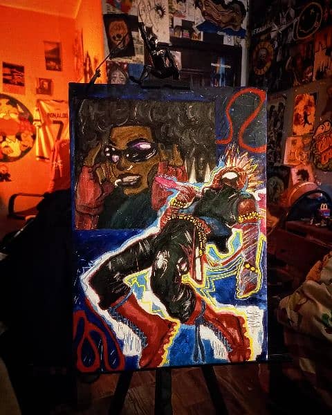spider punk 
Canvas 50×35 (for sale) 1