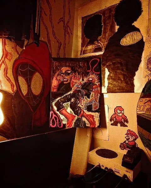 spider punk 
Canvas 50×35 (for sale) 2