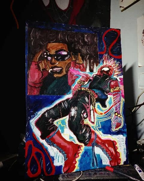 spider punk 
Canvas 50×35 (for sale) 3