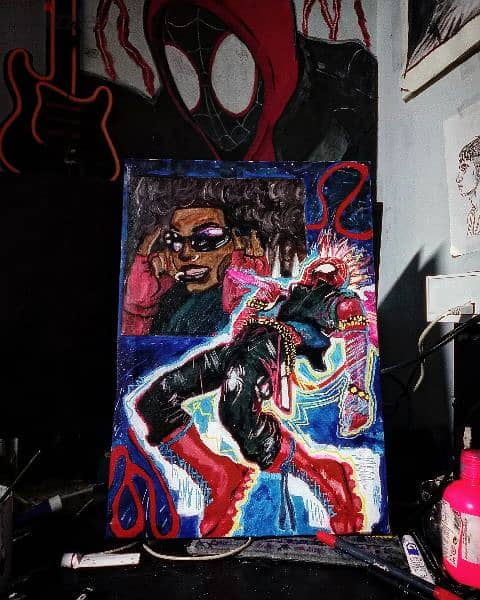 spider punk 
Canvas 50×35 (for sale) 4
