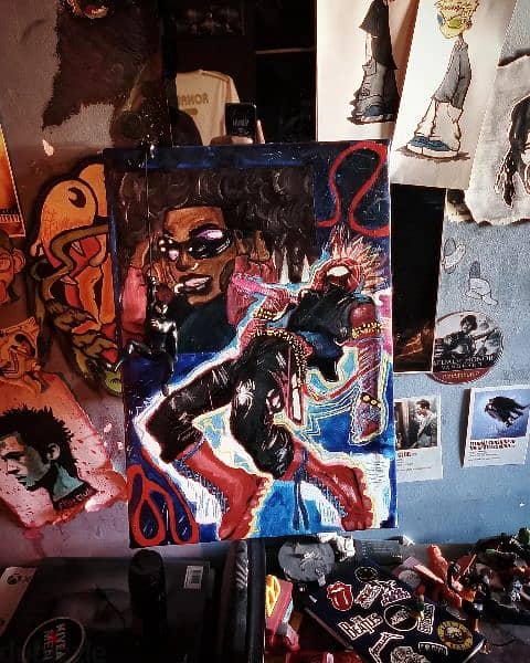 spider punk 
Canvas 50×35 (for sale) 7