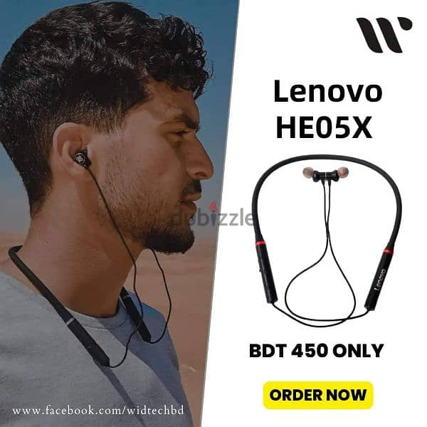Lenovo HE05X headphone سماعة هيدفون لينوفو طوق 4
