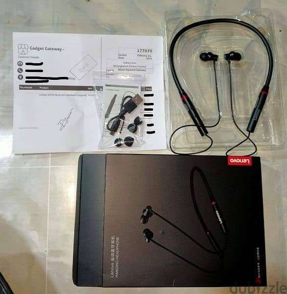 Lenovo HE05X headphone سماعة هيدفون لينوفو طوق 10