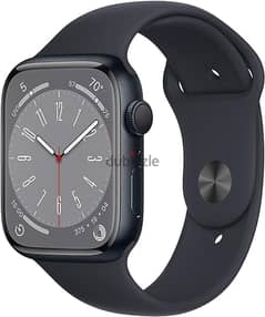 Apple Watch Series 8 GPS 45mm Midnight Aluminum Case with Midnight Spo 0