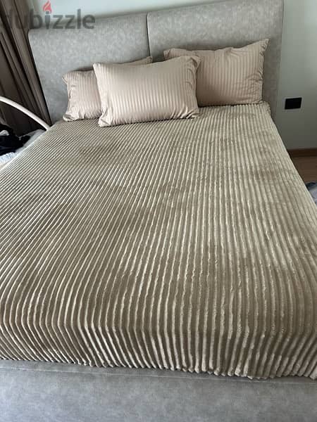 queen bed with storage and mattress for sale 0