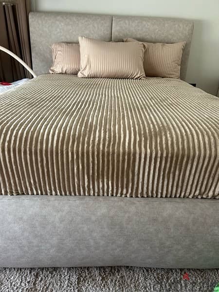 queen bed with storage and mattress for sale 2