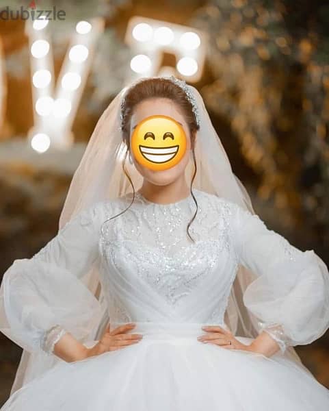 فستان زفاف مستعمل مره واحده 2