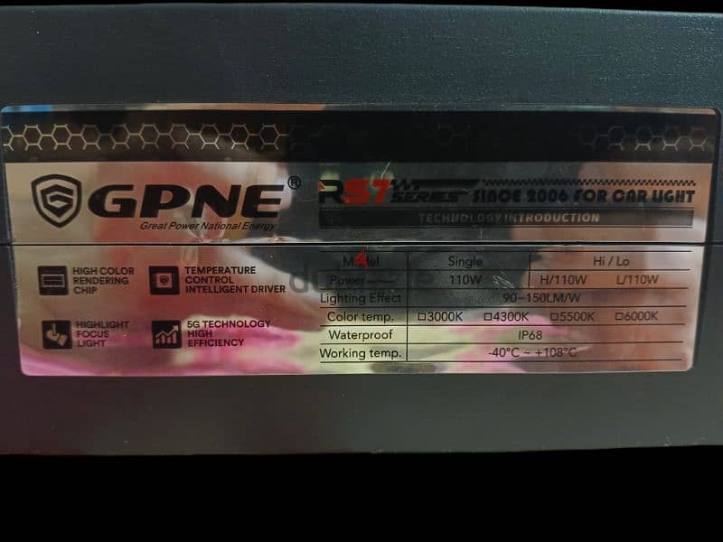 طقم ليد للسيارة LED GPNE RS7 9005 110w 6000k 1