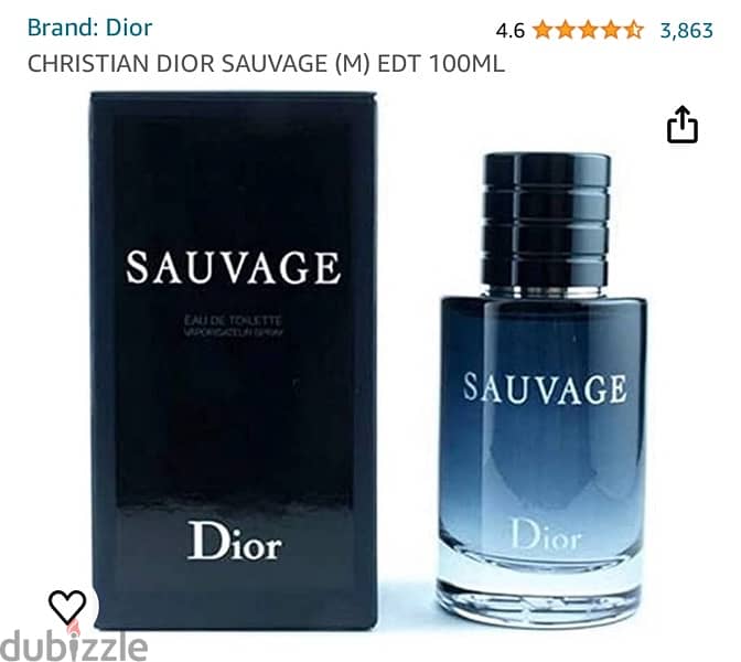 perfume SAUVAG Dior 100mL 0