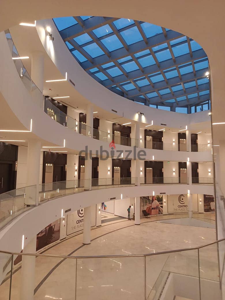Office for sale in a privileged location in the heart of New Cairo in front of the American University, an area of 148 meters, stores with an annual r 4