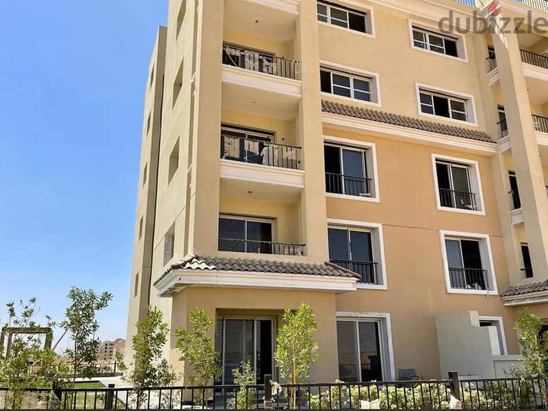 شقة ارضي بجنينة كبيرة للبيع في سراي القاهرة الجديدة بفيو علي البحيرات 2