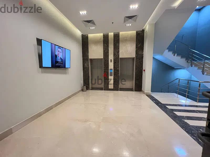 Fully finished office 113 meters for sale in west park mall, 6th of october, in front of mall of arabia, 25% Down Payment 5