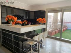 For rent, penthouse semi furnished with kitchen, appliances and ac’s, in Village Gate Compound, next to the American University