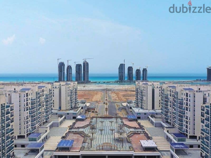 Apartment for sale, 157 square meters  ready to move fully finished in Downtown, New Alamein - view of Alamein Towers 2
