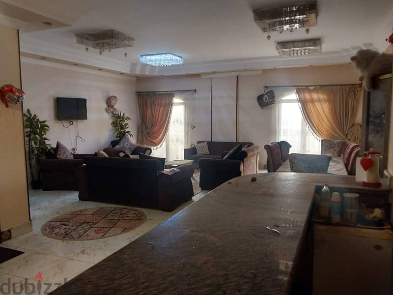 Furnished apartment for rent in Al-Banafseg Villas, near Mohamed Naguib axis and Al-Sadat axis  View Garden 1