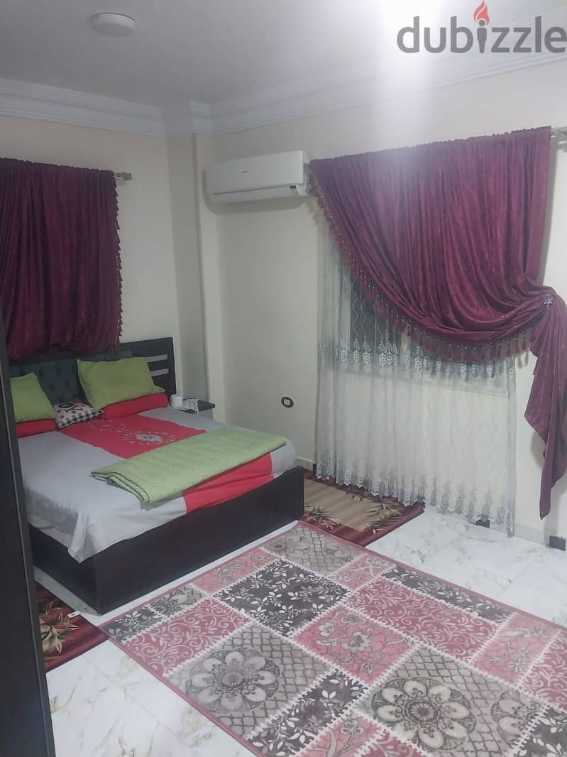 Furnished apartment for rent in Al-Banafseg Villas, near Mohamed Naguib axis and Al-Sadat axis  View Garden 9