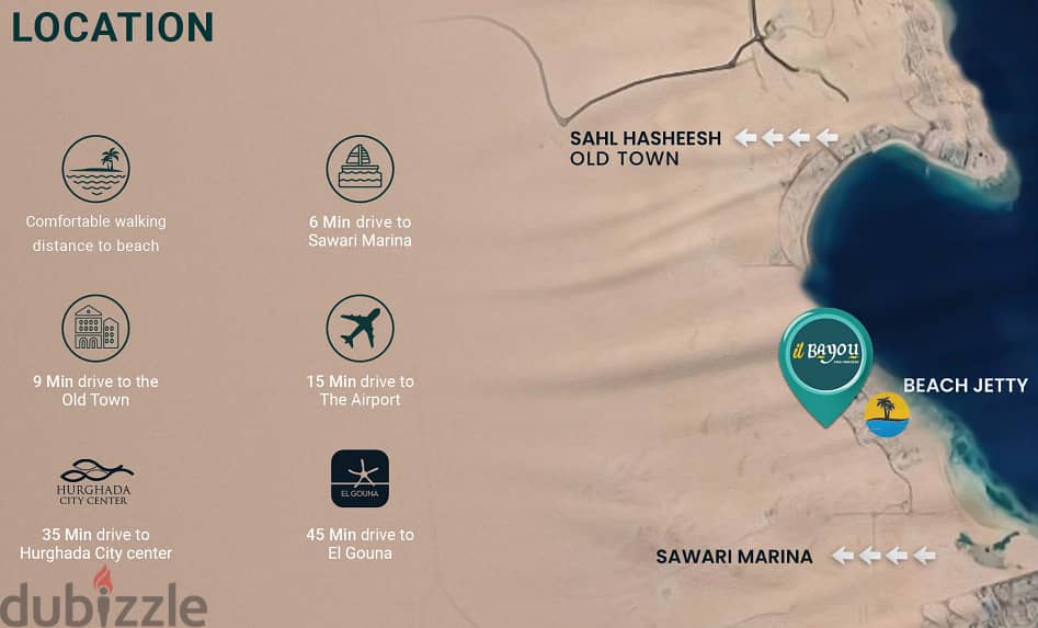 دوبلكس للبيع متشطب سوبر لوكس ف ال بايو سهل حشيش بالقرب من المطار Il Bayou Sahl Hasheesh 9