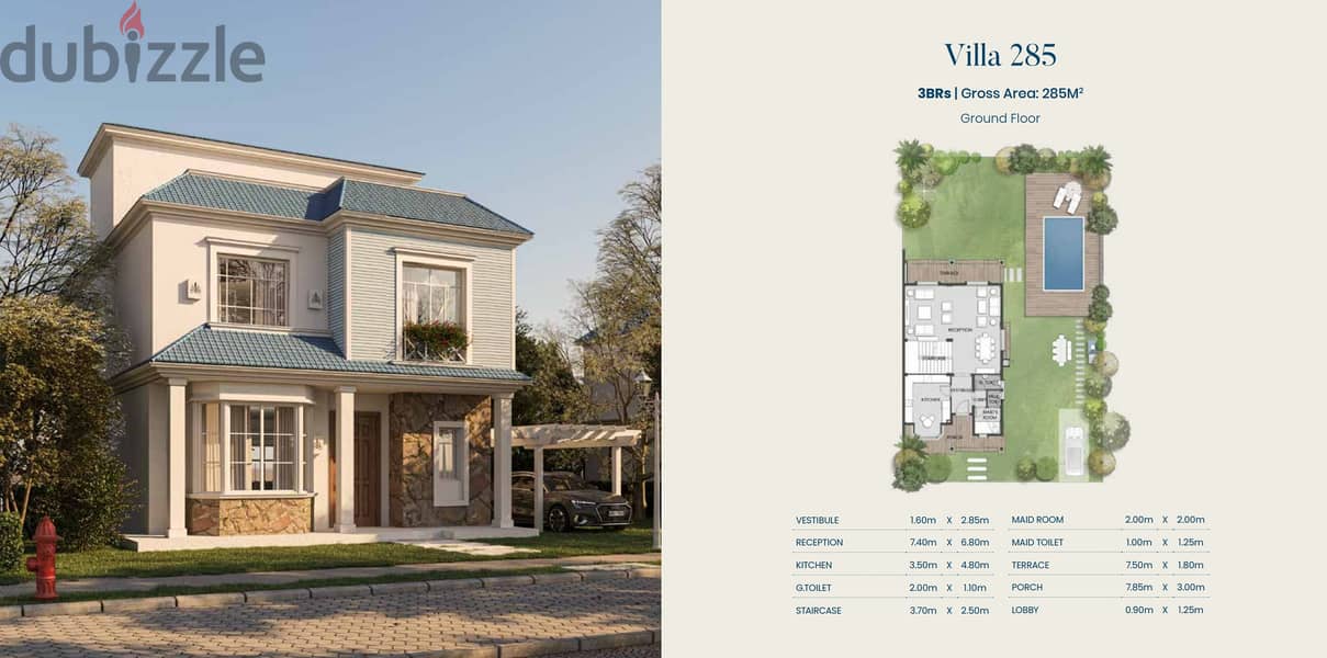 Villa for sale at launch price, area of ​​230 square meters, private roof, in Aliva Mountain View, Mostakbal City 3