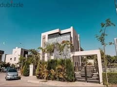Stand alone villa for sale, 240 m, in Sarai Compound, New Cairo, on Suez Road, directly next to the ring road, the American University, the New Admini