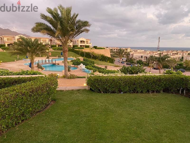 ready to move fully finished with full sea view, ground floor with garden chalet for sale in Ain Sokhna La Vista Gardens, with a 20% discount on cash 13