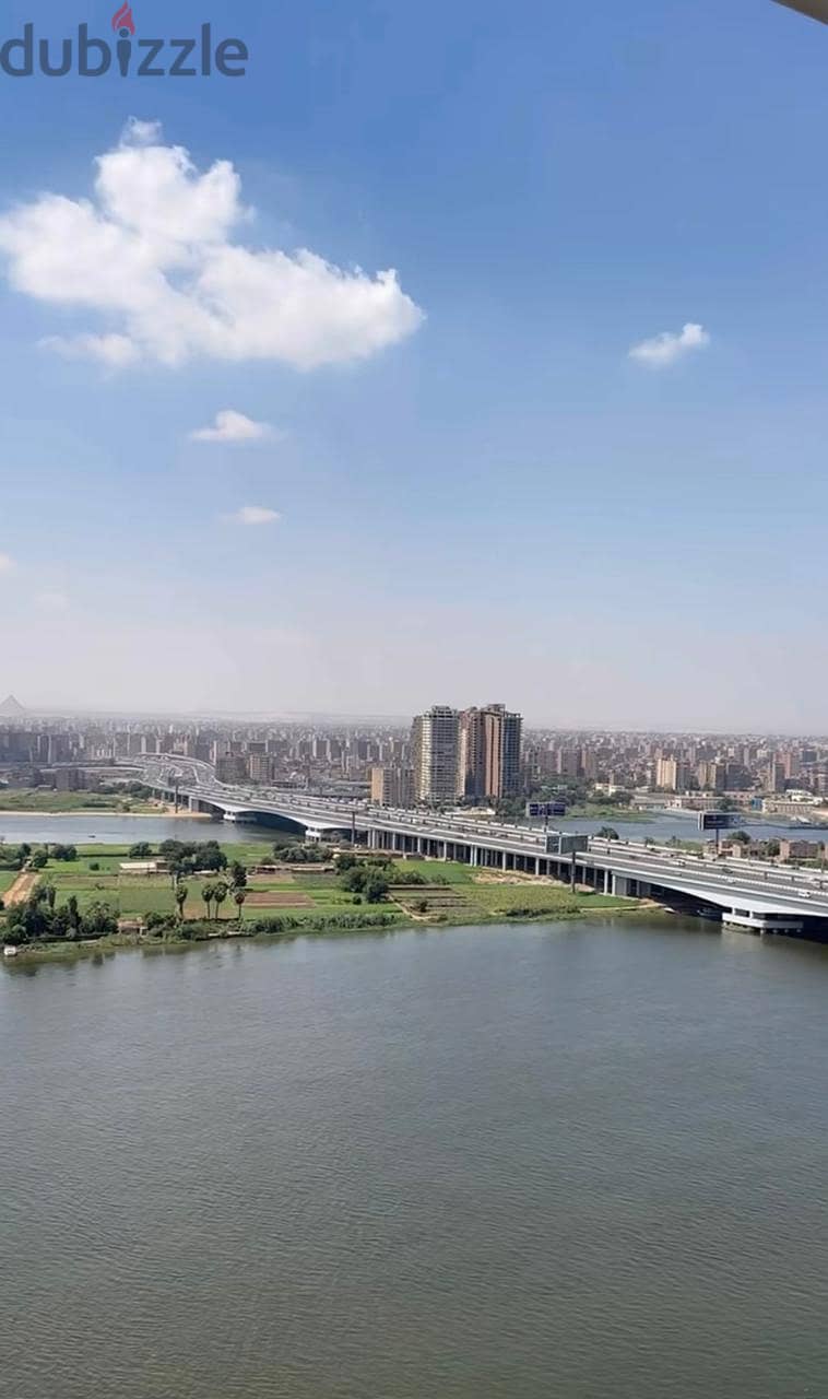 For sale apartment 430 m under the management of Hilton Maadi Hotel directly on the Nile, immediate receipt finished with air conditioners + installme 9