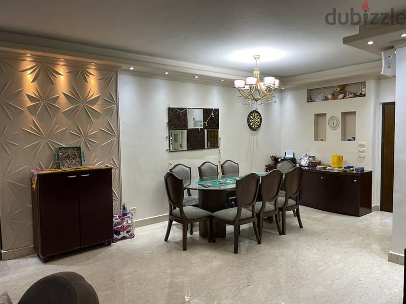 Apartment Super Luxe, fully finished and fully furnished ,Fully Air-conditioned with garden view in EL Narges 3