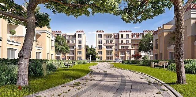 My first neighbor cities Lake 42% discount in a ground apartment in Garden 220m and a wide garden on Suez Road directly in Saray Compound 2