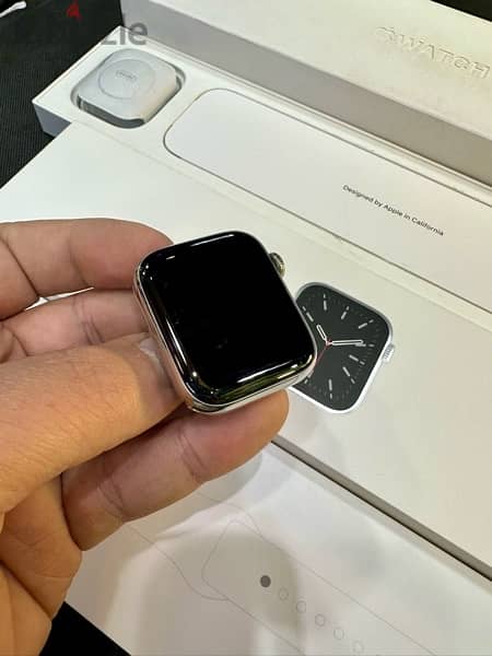 Apple Watch Series 6 Stainless Steel (44mm) SiLVER + Full BOX Like new 5