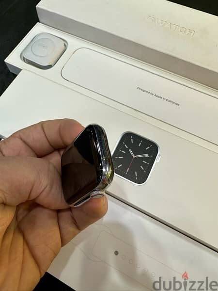 Apple Watch Series 6 Stainless Steel (44mm) SiLVER + Full BOX Like new 7