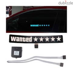 GTA LED Stickers Wanted 5 Stars 0