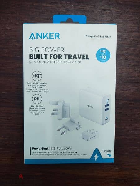 Anker 65w charger 3-ports 1