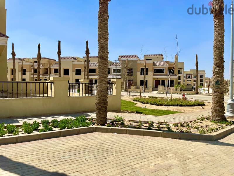 Garden apartment for sale, 3 rooms, in Sarai Al Mostakbal, next to Madinaty and Mountain View, installments with a 120% discount on the down payment 10
