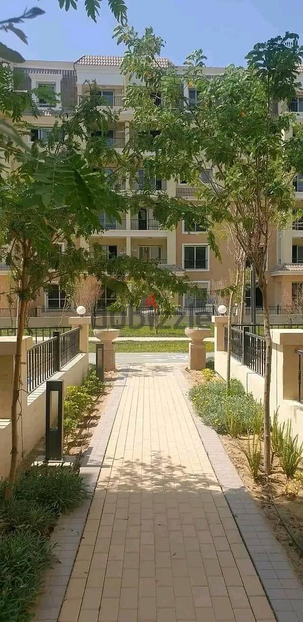 Garden apartment for sale, 3 rooms, in Sarai Al Mostakbal, next to Madinaty and Mountain View, installments with a 120% discount on the down payment 15