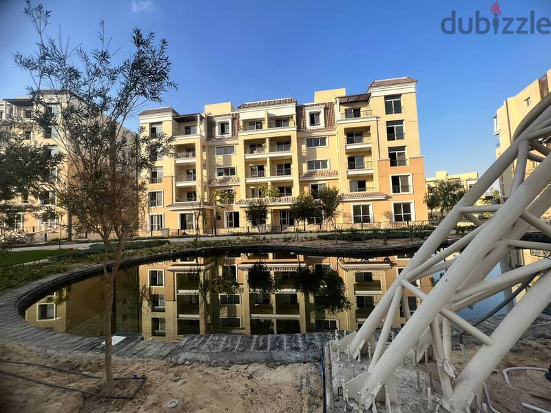 Garden apartment for sale, 3 rooms, in Sarai Al Mostakbal, next to Madinaty and Mountain View, installments with a 120% discount on the down payment 24
