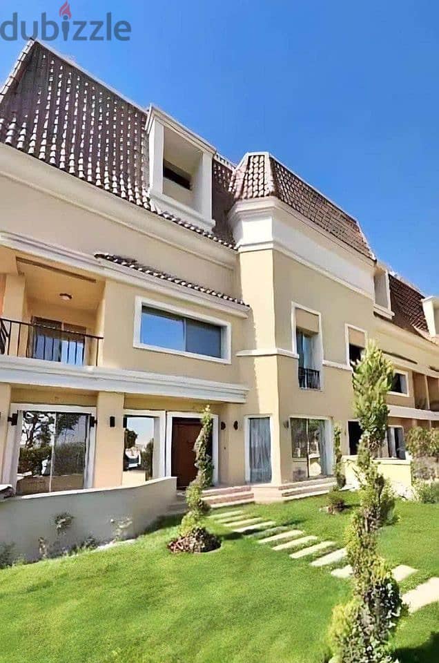 S villa for sale, 4 rooms, with garden, in Sarai Mostaqbal City Compound, next to Madinaty and Mountain View, installments with a 42% discount 12