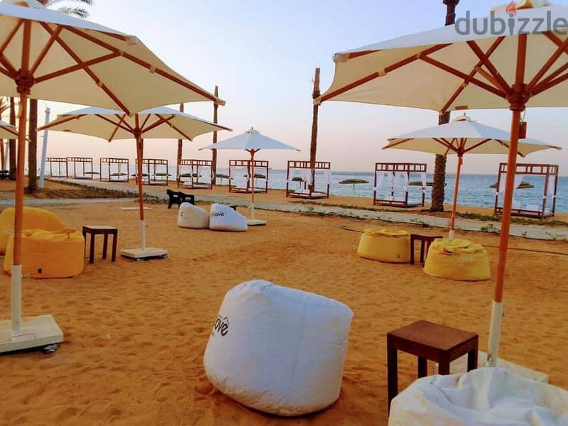Immediately receive a fully finished chalet with a direct view of the sea in the finest resorts in Ain Sokhna 1