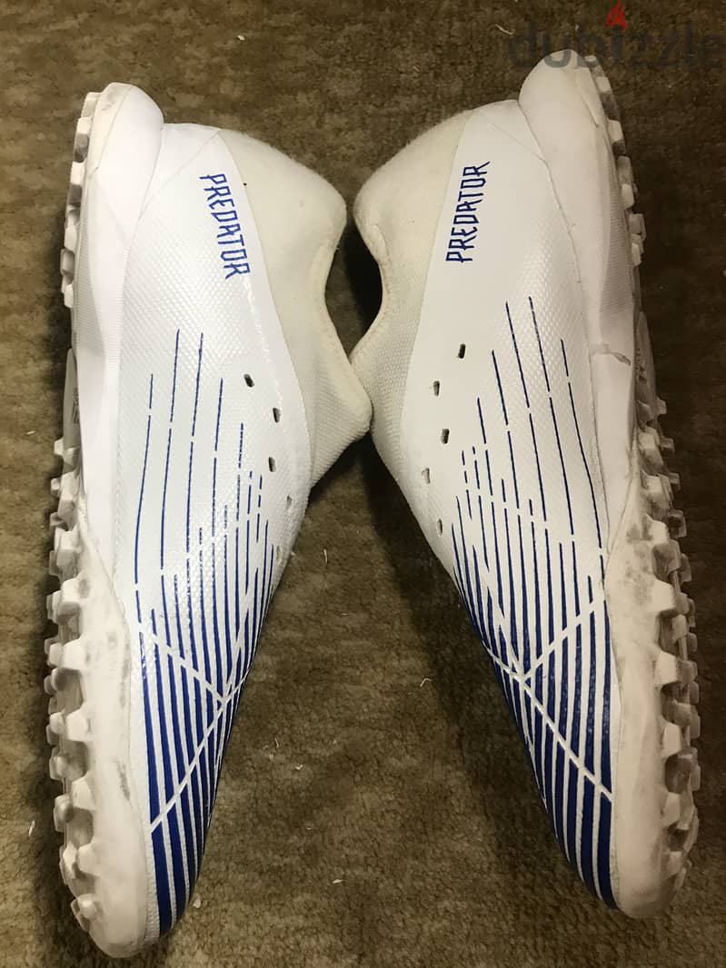 100% original Adidas Predator Edge 3(color:White & Blue)(Size:EU 41.5) 5
