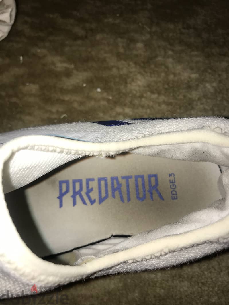 100% original Adidas Predator Edge 3(color:White & Blue)(Size:EU 41.5) 9