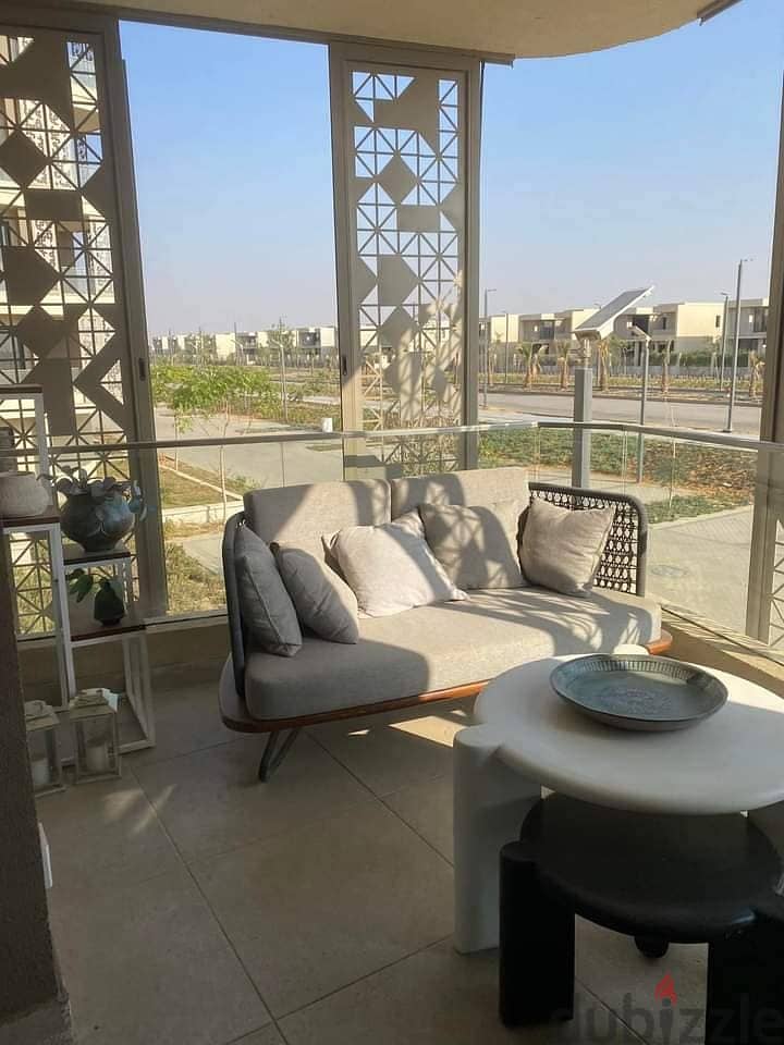 Ground floor apartment with garden, finished, for sale in Badya Palm Hills, in the heart of 6th of October City, installments over 8 yearsشقة متشطبة 2