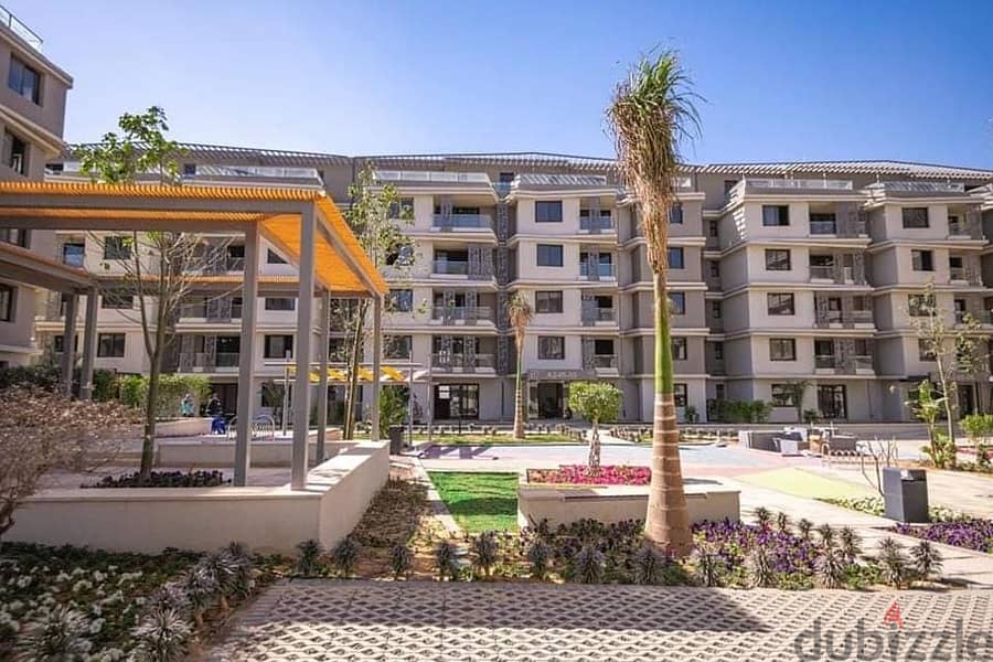 Ground floor apartment with garden, finished, for sale in Badya Palm Hills, in the heart of 6th of October City, installments over 8 yearsشقة متشطبة 3