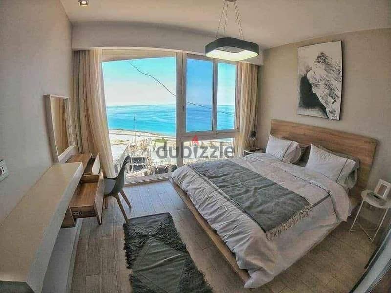 Apartment for sale in the Latin Quarter, fully finished, immediate receipt, area of 95 square meters, New Alamein, open sea, latin new alamein 1