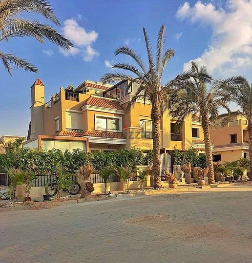 svilla for sale in Sarai Compound, New Cairo  Direct view on Lagoon - Bahary 2