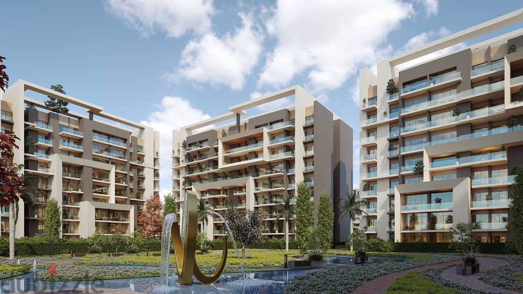 Apartment for sale in installments in the Administrative Capital with a down payment of 300,000 in City Oval Compound 3