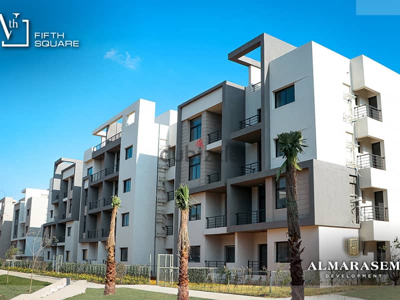 Own your immediate 3-bedrooms apartment in New Cairo in Fifth Square Compound In installments over the longest payment plan View on the landscape 3