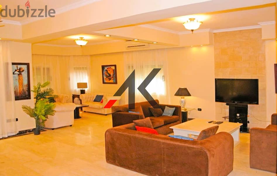 Fully Furnished  Stand Alone L450m. with pool For Rent in kattameya Residence 23