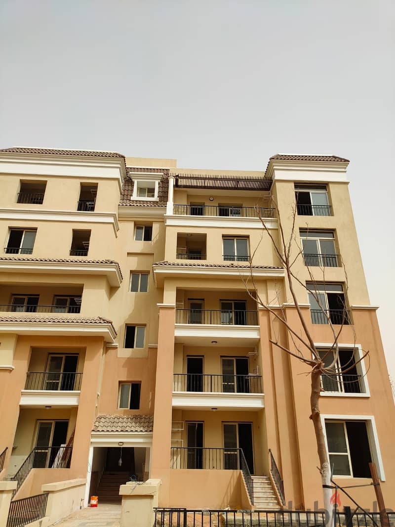165 sqm apartment for sale with 193 sqm garden, wall in Madinaty Wall, Sarai Compound, New Cairo, installments over 8 years 1