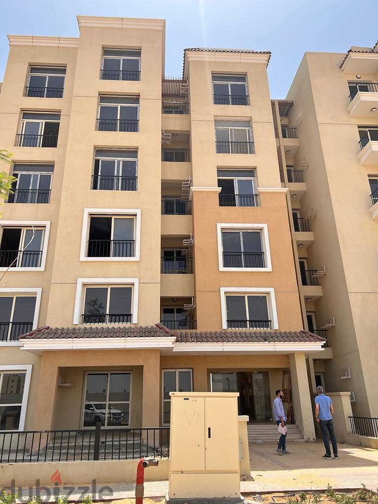 165 sqm apartment for sale with 193 sqm garden, wall in Madinaty Wall, Sarai Compound, New Cairo, installments over 8 years 8